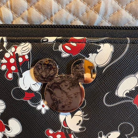 Disney Black and Red Mickey Mouse Zip Around Wallet - Picture 3 of 12